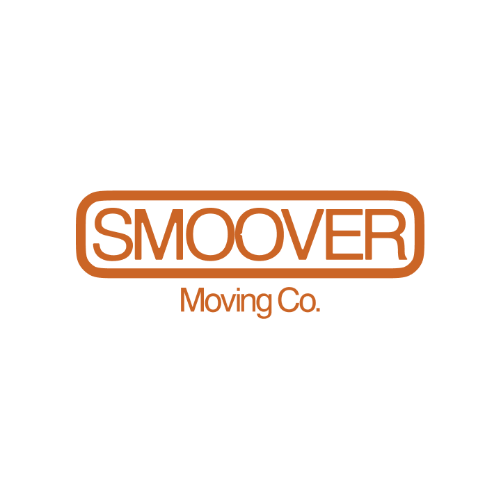 Logo of Smoover Moving Co. with orange text on a white background